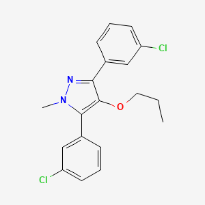 molecular formula C19H18Cl2N2O B15463131 3,5-Bis(3-chlorophenyl)-1-methyl-4-propoxy-1H-pyrazole CAS No. 60627-71-6