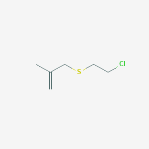 molecular formula C6H11ClS B15463137 1-Propene, 3-[(2-chloroethyl)thio]-2-methyl- CAS No. 60154-80-5