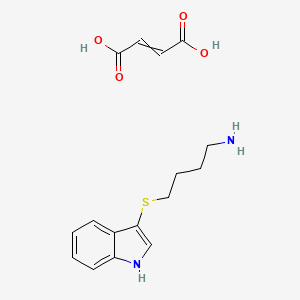 molecular formula C16H20N2O4S B15463147 but-2-enedioic acid;4-(1H-indol-3-ylsulfanyl)butan-1-amine CAS No. 61021-94-1