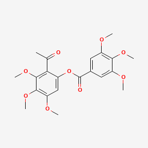 molecular formula C21H24O9 B15463217 2-Acetyl-3,4,5-trimethoxyphenyl 3,4,5-trimethoxybenzoate CAS No. 60217-06-3