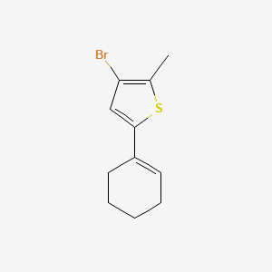 molecular formula C11H13BrS B15463219 Thiophene, 3-bromo-5-(1-cyclohexen-1-yl)-2-methyl- CAS No. 61285-27-6