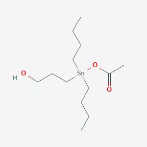 molecular formula C14H30O3Sn B15463245 4-[(Acetyloxy)(dibutyl)stannyl]butan-2-ol CAS No. 60821-95-6