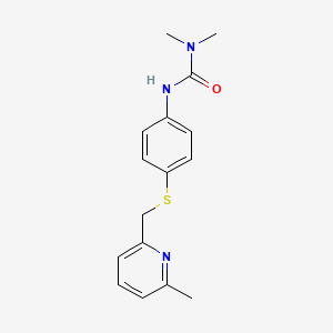 N,N-Dimethyl-N'-(4-{[(6-methylpyridin-2-yl)methyl]sulfanyl}phenyl)urea