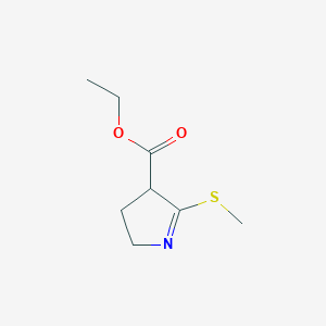 2H-Pyrrole-4-carboxylic acid, 3,4-dihydro-5-(methylthio)-, ethyl ester