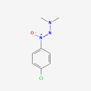 molecular formula C8H10ClN3O B15463273 1-(4-Chlorophenyl)-3,3-dimethyl-1-oxo-1lambda~5~-triaz-1-ene CAS No. 59477-98-4