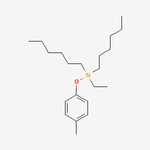 Ethyl(dihexyl)(4-methylphenoxy)silane