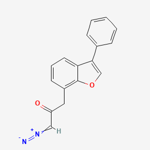 1-Diazonio-3-(3-phenyl-1-benzofuran-7-yl)prop-1-en-2-olate