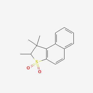 molecular formula C15H16O2S B15463348 1,1,2-Trimethyl-1,2-dihydro-3H-3lambda~6~-naphtho[2,1-b]thiophene-3,3-dione CAS No. 60092-52-6