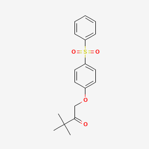 1-[4-(Benzenesulfonyl)phenoxy]-3,3-dimethylbutan-2-one