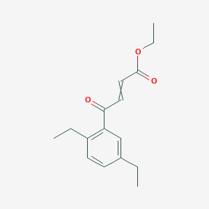 molecular formula C16H20O3 B15463384 Ethyl 4-(2,5-diethylphenyl)-4-oxobut-2-enoate CAS No. 61090-99-1