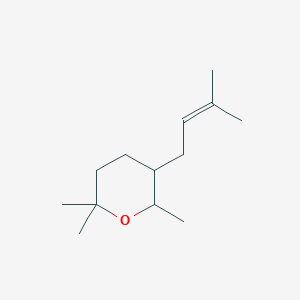 2,2,6-Trimethyl-5-(3-methylbut-2-enyl)oxane