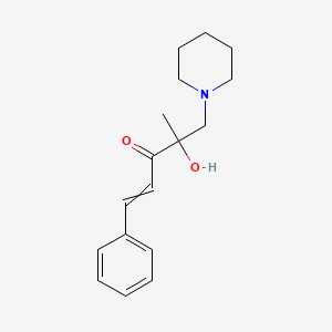 molecular formula C17H23NO2 B15463405 4-Hydroxy-4-methyl-1-phenyl-5-(piperidin-1-yl)pent-1-en-3-one CAS No. 59892-91-0