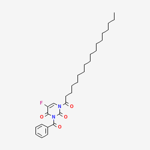 molecular formula C29H41FN2O4 B15463417 3-Benzoyl-5-fluoro-1-octadecanoylpyrimidine-2,4(1H,3H)-dione CAS No. 61251-82-9