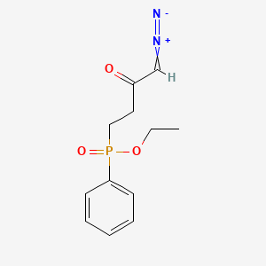 1-Diazonio-4-[ethoxy(phenyl)phosphoryl]but-1-en-2-olate