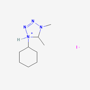 1-Cyclohexyl-4,5-dimethyl-4,5-dihydro-1H-tetrazol-1-ium iodide