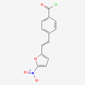 molecular formula C13H8ClNO4 B15463470 4-[2-(5-Nitrofuran-2-yl)ethenyl]benzoyl chloride CAS No. 60494-94-2