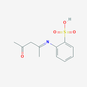 2-[(E)-(4-Oxopentan-2-ylidene)amino]benzene-1-sulfonic acid