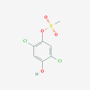 molecular formula C7H6Cl2O4S B15463506 2,5-Dichloro-4-hydroxyphenyl methanesulfonate CAS No. 59722-39-3