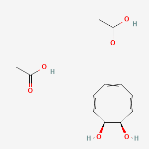 molecular formula C12H18O6 B15463516 acetic acid;(1S,2R)-cycloocta-3,5,7-triene-1,2-diol CAS No. 60860-97-1