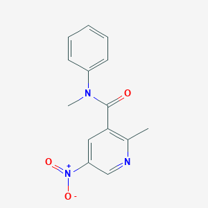 molecular formula C14H13N3O3 B15463536 N,2-Dimethyl-5-nitro-N-phenylpyridine-3-carboxamide CAS No. 60524-46-1