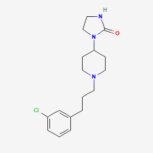 molecular formula C17H24ClN3O B15463549 1-{1-[3-(3-Chlorophenyl)propyl]piperidin-4-yl}imidazolidin-2-one CAS No. 61220-45-9