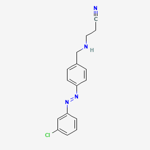 3-[({4-[(E)-(3-Chlorophenyl)diazenyl]phenyl}methyl)amino]propanenitrile