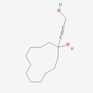 molecular formula C15H26O2 B15463611 Cyclododecanol, 1-(3-hydroxy-1-propynyl)- CAS No. 60254-38-8