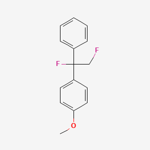 molecular formula C15H14F2O B15463618 1-(1,2-Difluoro-1-phenylethyl)-4-methoxybenzene CAS No. 59888-08-3