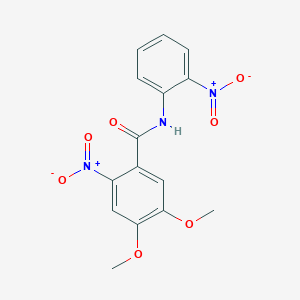 molecular formula C15H13N3O7 B15463636 4,5-dimethoxy-2-nitro-N-(2-nitrophenyl)benzamide CAS No. 61212-79-1