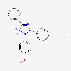 2-(4-Methoxyphenyl)-3,5-diphenyl-2,3-dihydro-1H-tetrazol-1-ium bromide