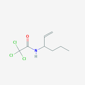 molecular formula C8H12Cl3NO B15463689 2,2,2-Trichloro-N-(hex-1-en-3-yl)acetamide CAS No. 59874-89-4