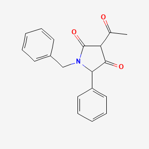 molecular formula C19H17NO3 B15463708 3-Acetyl-1-benzyl-5-phenylpyrrolidine-2,4-dione CAS No. 58726-19-5