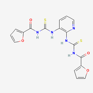 molecular formula C17H13N5O4S2 B15463731 N,N'-(Pyridine-2,3-diyldicarbamothioyl)di(furan-2-carboxamide) CAS No. 60373-60-6