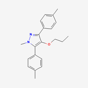 molecular formula C21H24N2O B15463760 1-Methyl-3,5-bis(4-methylphenyl)-4-propoxy-1H-pyrazole CAS No. 60627-75-0