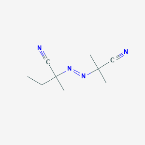 molecular formula C9H14N4 B15463762 2-[(E)-(2-Cyanopropan-2-yl)diazenyl]-2-methylbutanenitrile CAS No. 58577-20-1