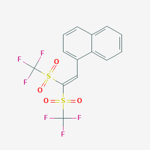 1-[2,2-Bis(trifluoromethanesulfonyl)ethenyl]naphthalene