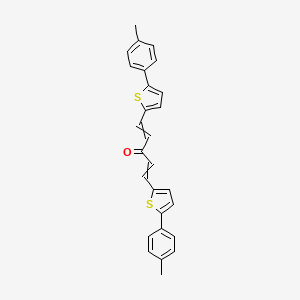 molecular formula C27H22OS2 B15463856 1,5-Bis[5-(4-methylphenyl)thiophen-2-yl]penta-1,4-dien-3-one CAS No. 61148-50-3