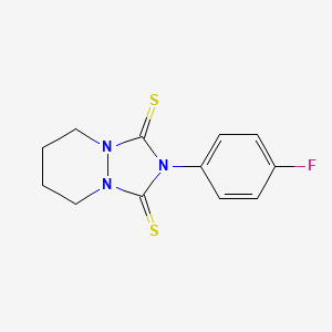 molecular formula C12H12FN3S2 B15463863 2-(4-Fluorophenyl)tetrahydro-1h-[1,2,4]triazolo[1,2-a]pyridazine-1,3(2h)-dithione CAS No. 58745-01-0