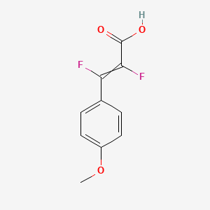 molecular formula C10H8F2O3 B15463875 2,3-Difluoro-3-(4-methoxyphenyl)prop-2-enoic acid CAS No. 60059-97-4