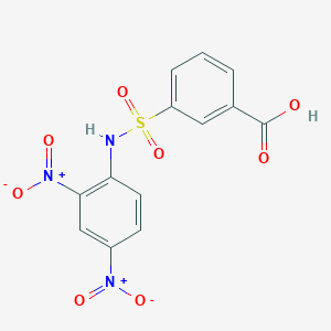 molecular formula C13H9N3O8S B15463889 3-[(2,4-Dinitrophenyl)sulfamoyl]benzoic acid CAS No. 61072-76-2