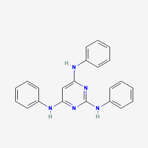 molecular formula C22H19N5 B15463897 N~2~,N~4~,N~6~-Triphenylpyrimidine-2,4,6-triamine CAS No. 61038-64-0