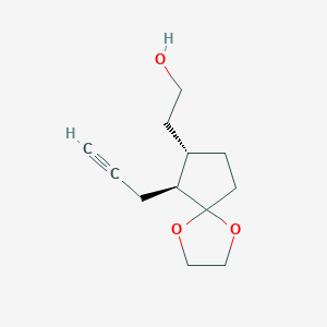 molecular formula C12H18O3 B15463905 2-[(6S,7S)-6-(Prop-2-yn-1-yl)-1,4-dioxaspiro[4.4]nonan-7-yl]ethan-1-ol CAS No. 60033-31-0