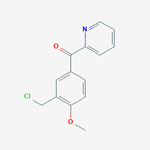 molecular formula C14H12ClNO2 B15463908 [3-(Chloromethyl)-4-methoxyphenyl](pyridin-2-yl)methanone CAS No. 58283-27-5