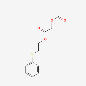 molecular formula C12H14O4S B15463919 2-(Phenylsulfanyl)ethyl (acetyloxy)acetate CAS No. 60359-70-8