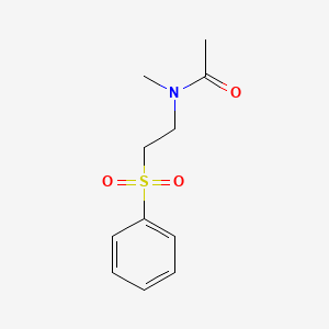 molecular formula C11H15NO3S B15463922 N-[2-(Benzenesulfonyl)ethyl]-N-methylacetamide CAS No. 58921-76-9