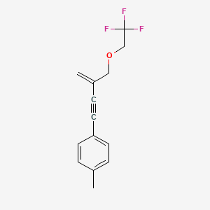 molecular formula C14H13F3O B15463953 1-Methyl-4-{3-[(2,2,2-trifluoroethoxy)methyl]but-3-en-1-yn-1-yl}benzene CAS No. 60512-53-0