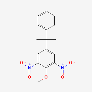 molecular formula C16H16N2O5 B15463959 2-Methoxy-1,3-dinitro-5-(2-phenylpropan-2-yl)benzene CAS No. 58999-74-9