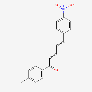 molecular formula C18H15NO3 B15463967 1-(4-Methylphenyl)-5-(4-nitrophenyl)penta-2,4-dien-1-one CAS No. 58200-77-4