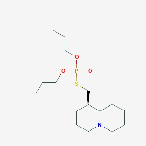 molecular formula C18H36NO3PS B15463992 (1R)-1-(dibutoxyphosphorylsulfanylmethyl)-2,3,4,6,7,8,9,9a-octahydro-1H-quinolizine CAS No. 60365-69-7