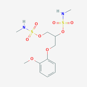 B154640 Methylsulfamic acid 3-(2-methoxyphenoxy)-2-(((methylamino)sulfonyl)oxy)propyl ester CAS No. 128660-36-6